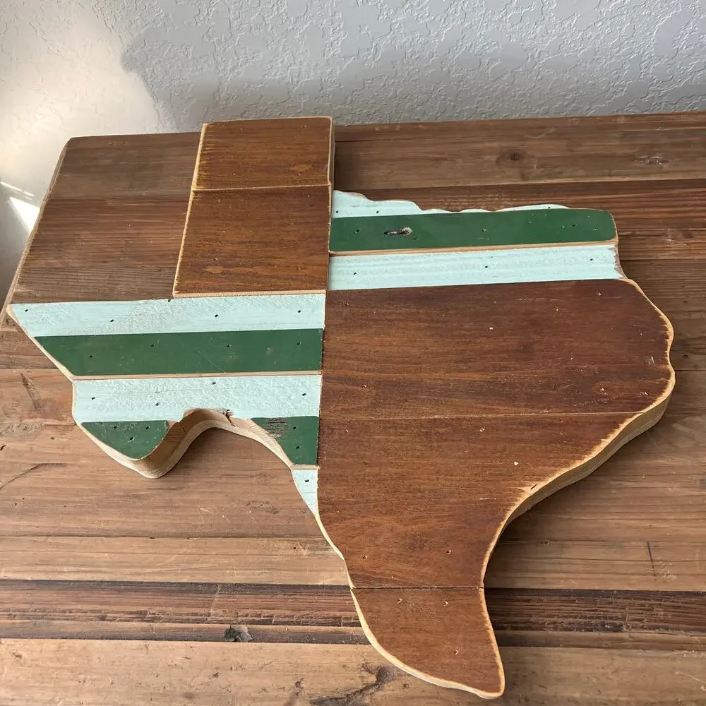 Hemlock and Heather Wood Numbered Texas Wall Decor Art‎